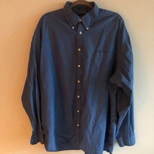 Gap Blue 80s Pinpoint Oxford Dress Shirt XXL 100% Cotton